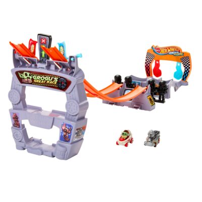 Hot Wheels Racerverse Star Wars Track Set With 2 Racers inspired By Star Wars: Grogu & The Mandalorian