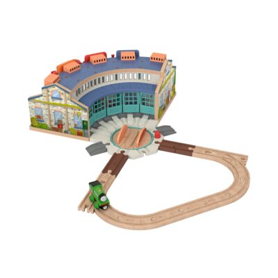 Fisher-Price Thomas et ses Amis Piste en Bois Coffret Piste de Départ La Gare de Triage