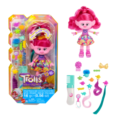 Trolls Muñeca Poppy Peinado Mágico