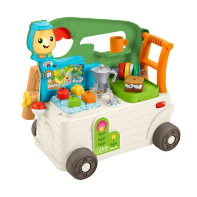 Fisher-Price Laugh & Learn 3-In-1 On-the-Go Camper Infant Walker & Toddler Activity Center