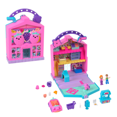 Polly Pocket Dolls & Playset, Food Toy With Micro Dolls And Accessories, Pollyville Fresh Market