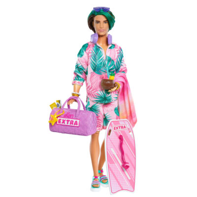 Travel Ken Doll With Beach Fashion, Barbie Extra Fly