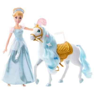 Disney Princess Toys, Cinderella Doll And Horse, Gifts For Kids