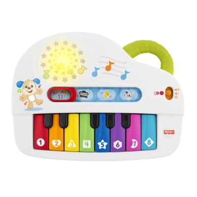 Fisher-Price Ríe y Aprende Juguete para Bebés Perrito Piano Sonidos Divertidos