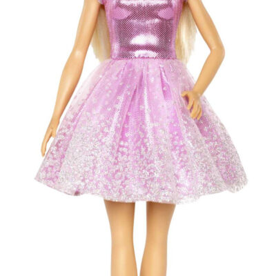 Barbie Happy Birthday Doll, Blonde, Wearing Sparkling Pink Party Dress With Present