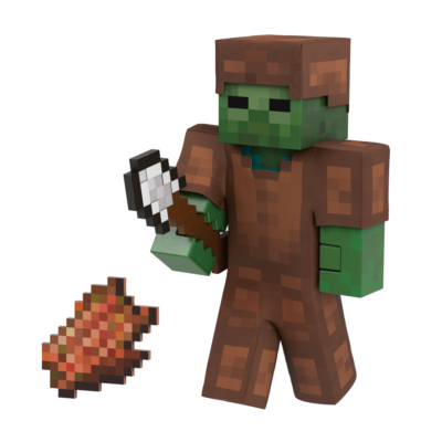 Minecraft-Zombie Diamond Level-Figurine Articulée 14Cm et Accessoires