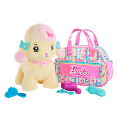 Barbie Stuffed Animals, Poodle With themed Purse And 6 Accessories, Salon Pet Adventure